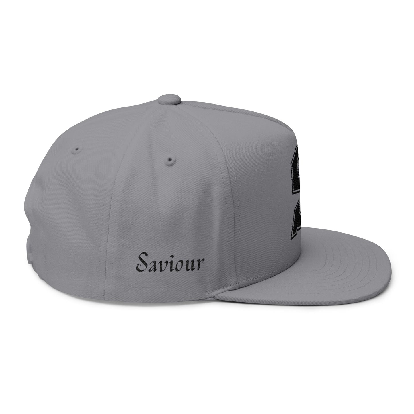 Saviour Embroidered District Flat Brim - Black Emblem
